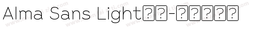 Alma Sans Light字体字体转换